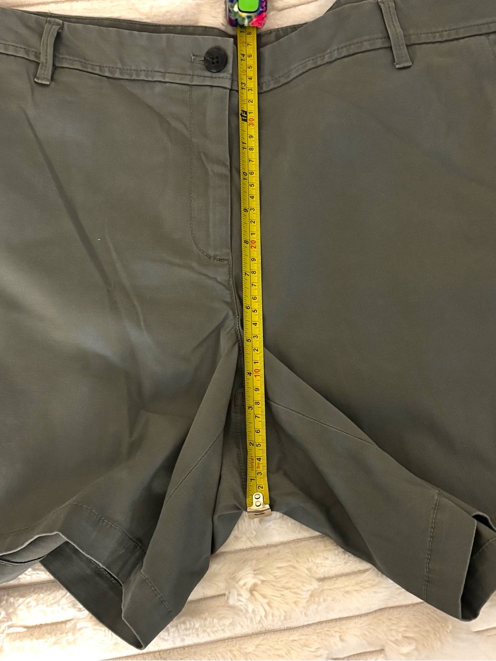 Talbots Relaxed Chino Shorts - Olive Green - Picture 6 of 6